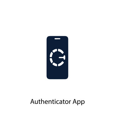 Authenticator app vector icon illustration sign