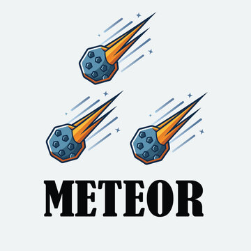 logo vector icon cartoon meteor