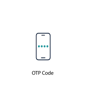 OTP code  vector icon illustration sign