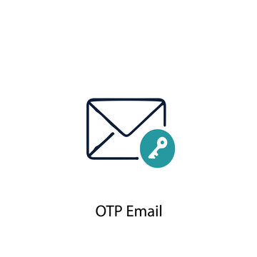 OTP email vector icon illustration sign