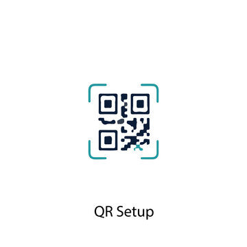 QR Setup vector icon illustration sign