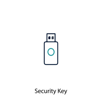 Security key vector icon illustration sign