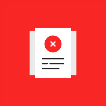 evaluate result or bad review icon like paperwork