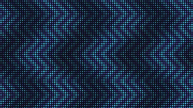 Abstract blue digital dot matrix arrow pattern motion background loop