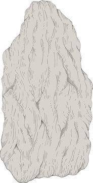 Colossal stone monolith showcasing rugged geology, massive scale, and natural rocky grandeu