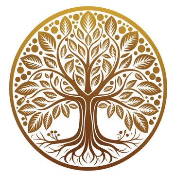 logo vector icon sacred tree