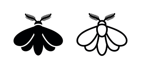 Moth butterfly insect wing silhouette set © liubomir118809