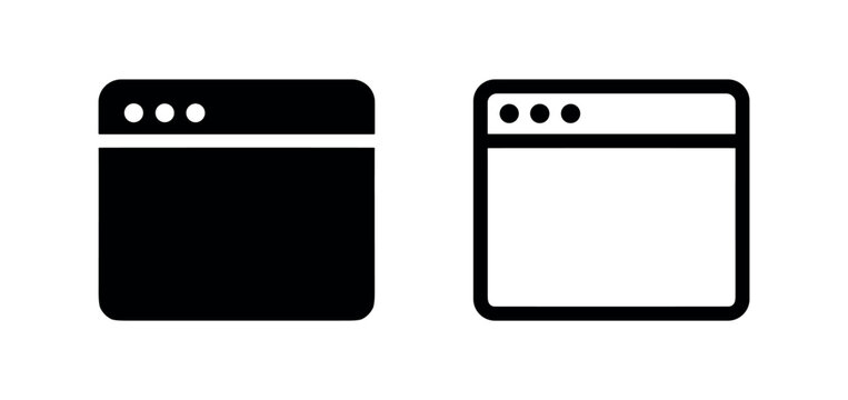 Web browser window interface icon