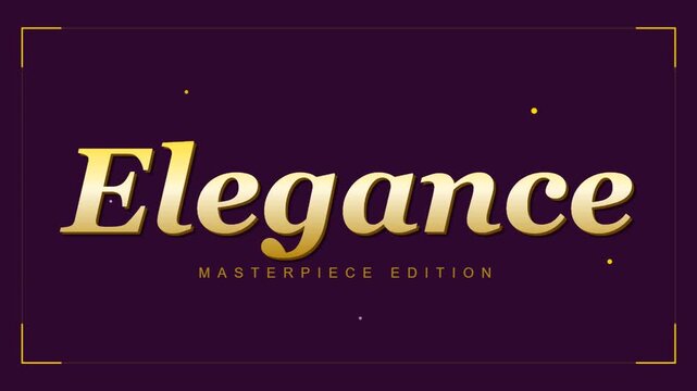 Elegant Gold Title Motion Graphic Featuring Masterpiece Edition Text