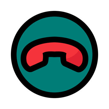 Phone receiver icon symbolizing voice communication, telephone support, customer service, business contact, and call connection for digital interface projects