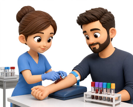 Healthcare Professional Collecting Blood Sample for Laboratory Testing