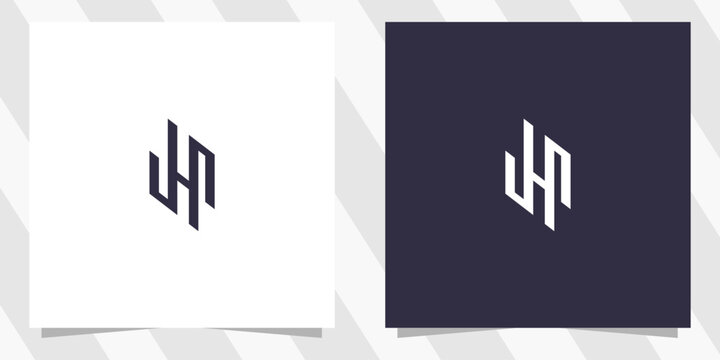 letter hs sh logo design vector