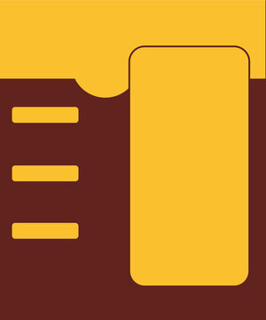yellow folder with red paper