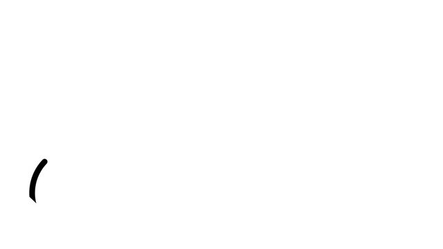 Clean, simple, minimalist line art animation; a smooth curved line forms an upward-facing semicircle in the left corner.copy space, white background