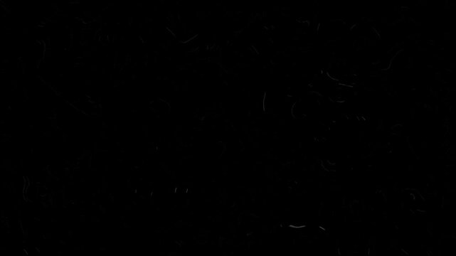 The Flim Rolling black Screen with dust and scratches. Noise, dust and grain on old damaged film surface.
Old film grunge on black background realistic flickering, 4K motion graphics.
