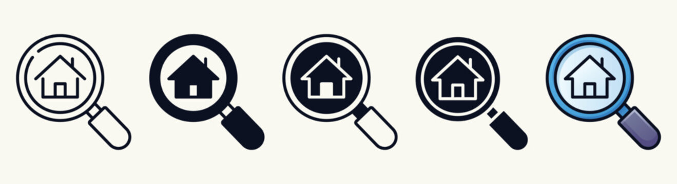 House Search Icon Set