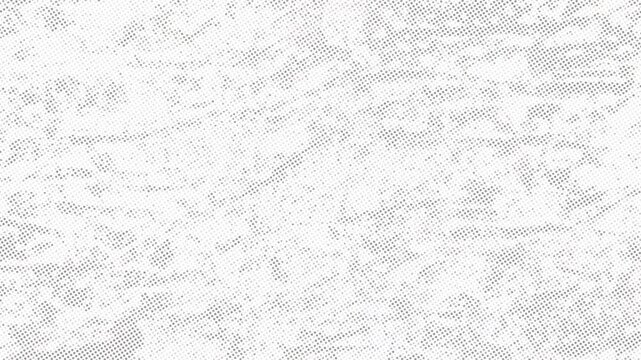 Abstract White Halftone Dot Grunge Texture loop animation overlay. Vintage paper style motion graphic with subtle dot patterns. Grunge texture vintage paper pattern distress minimalist