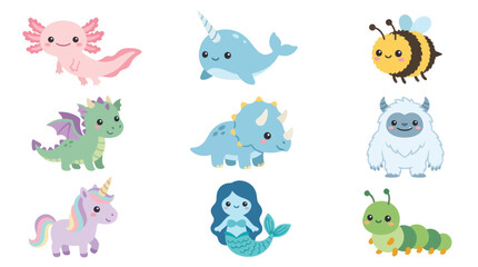 Cute cartoon creatures collection © Geovani