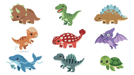 Cute cartoon dinosaur collection © Geovani