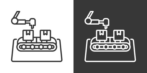 Obraz premium Production Layout Icon Set Vector Collection Isolated In Black And White