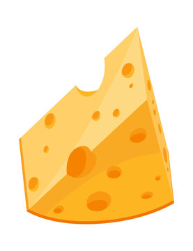Artisanal cheese with rustic appeal. Gourmet wedge of aged cheese with holes. Elegant illustration of artisanal cheese wedge showcasing texture and rustic charm