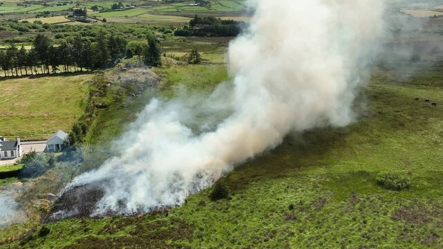 gorse fire near country home in omagh northern ireland