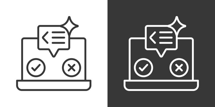 Prompt Testing Icon Set Vector Collection Isolated In Black And White