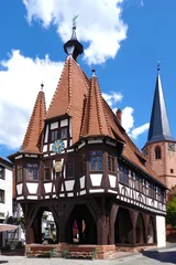 Altes historisches Fachwerk Haus Rathaus Michelstadt im Odenwald © Wilm Ihlenfeld