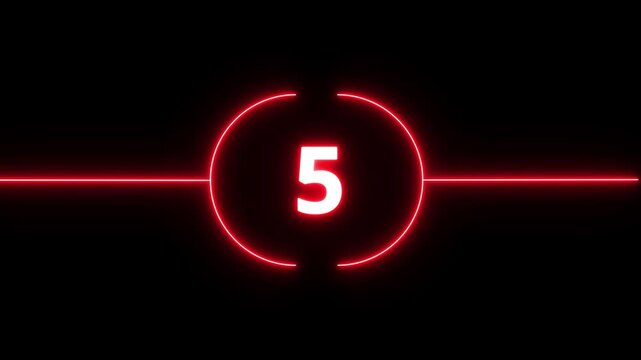 Ten second Countdown timer from 10 to 0 seconds real time.Vintage universal film leader countdown animation on transparent background.