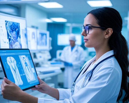 Photos reflecting the innovations shaping the future
of medicine.
