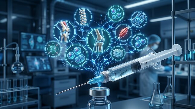 Regenerative medicine and stem cell therapy research concept