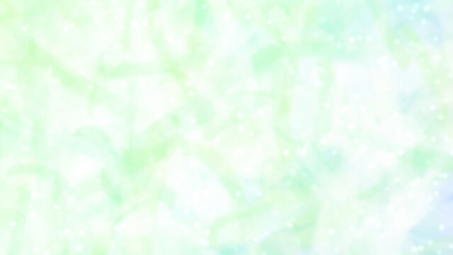 Abstract Soft Pastel Green And Blue Watercolor Background With Dreamy Bokeh Light Effects