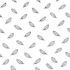 Fototapeta premium Minimalist feather pattern design with transparent background for creative projects