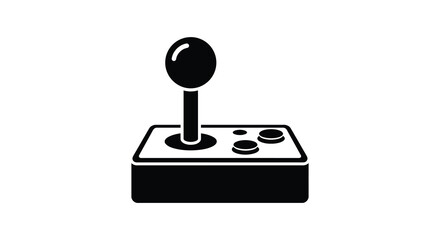 Joystick Silhouette On White Background Gaming Control Device © MEV Design