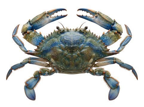 Blue crab isolated on white background