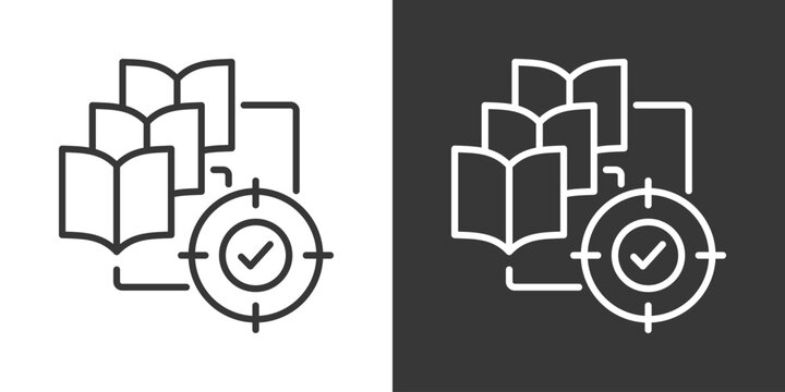 Academic Focus Icon Set Vector Collection Isolated In Black And White