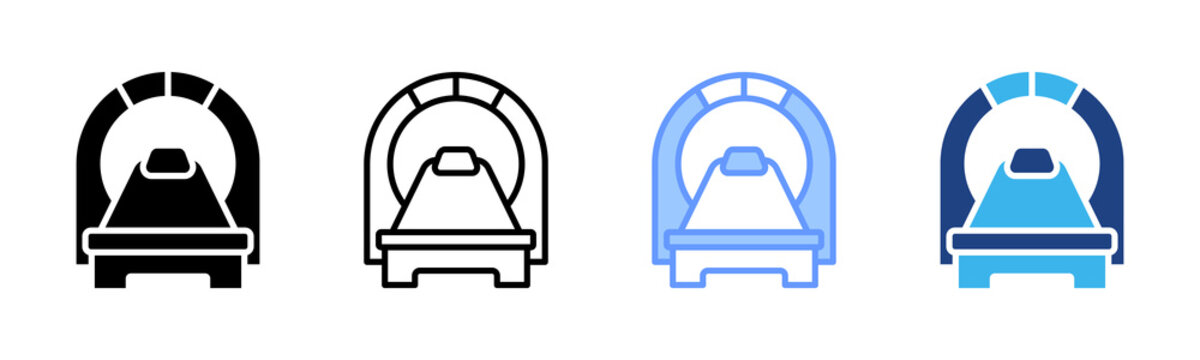 Tomography icon set multiple style collection
