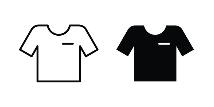 Shirt icon minimal illustration set
