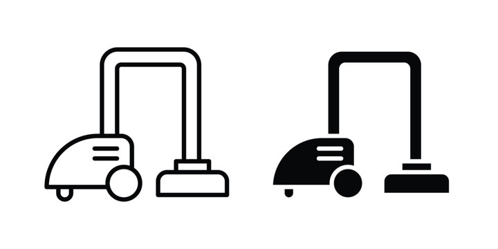 Vacuum cleaner icon minimal illustration set