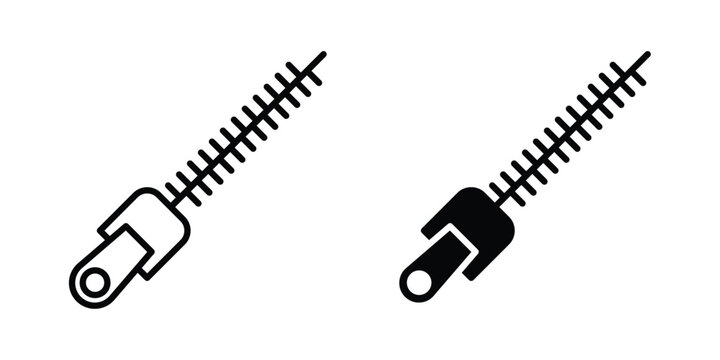 zipper icon minimal illustration set