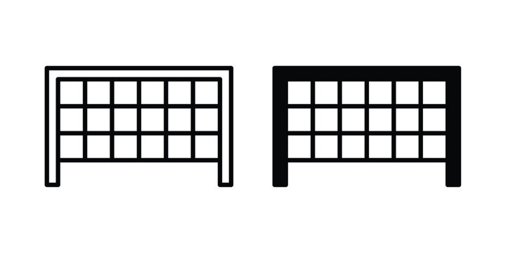 Goal net icon minimal illustration set