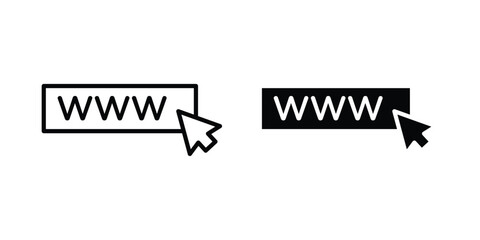 Obraz na płótnie Canvas Url icon minimal illustration set
