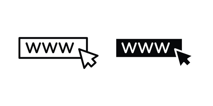 Url icon minimal illustration set