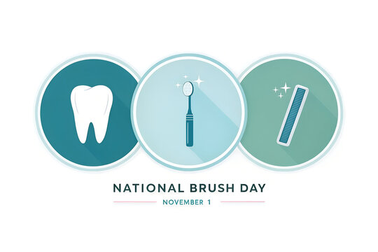 National brush day dental equipment icon graphic with equipment, prevention