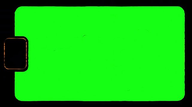 Film Strip Super 8mm Green Screen Overlay with Old Film Frame, Subtle Film Burn Edge, Dust, Particles, Hairline Scratches and Analog Texture