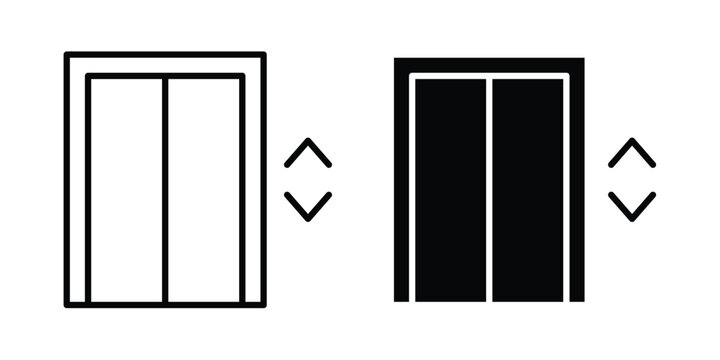 Elevator icon editable pictograms collection