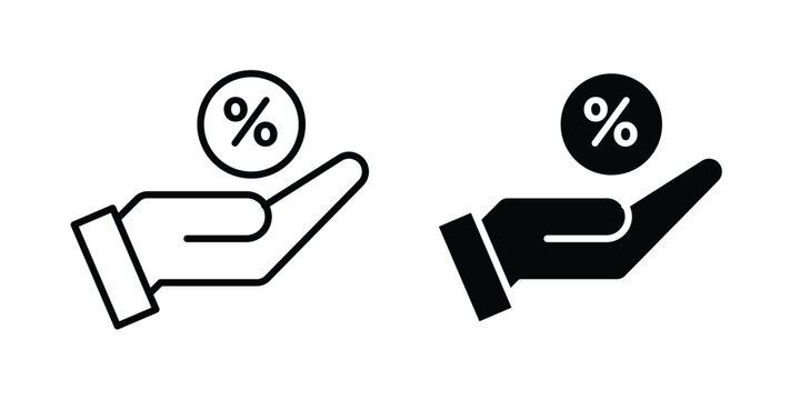 Commissions icon editable pictograms collection