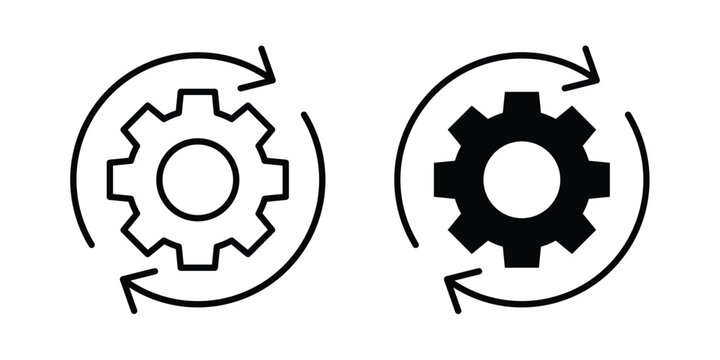 System update icon editable pictograms collection