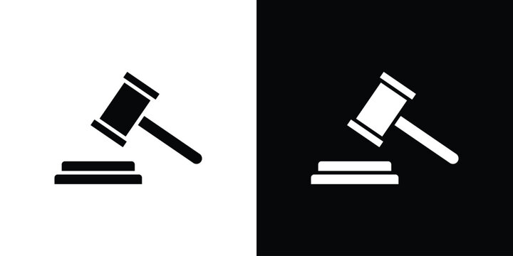 Gavel icon outline logo group