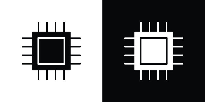 CPU icon outline logo group